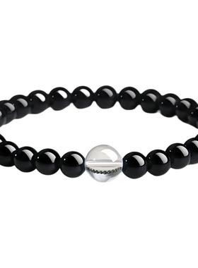 普陀山五行补缺黑曜石手串