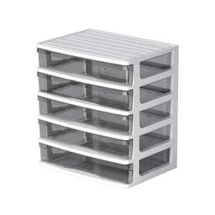 抽屉式收纳盒办公桌面a4纸文件柜工位整理神器透明多层杂物置物架