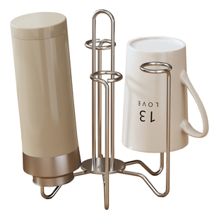 304不锈钢桌面沥水杯架倒挂高颜值厨房收纳架置物架茶杯架子家用