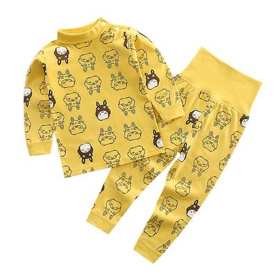 婴儿纯棉高腰护肚裤春秋款