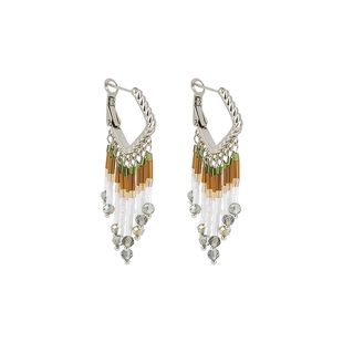 SHINE萱子饰品南国以南系列串珠流苏耳环民族风耳圈