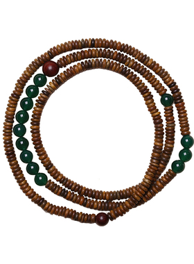 天然阿根廷绿檀木手链隔片多圈女