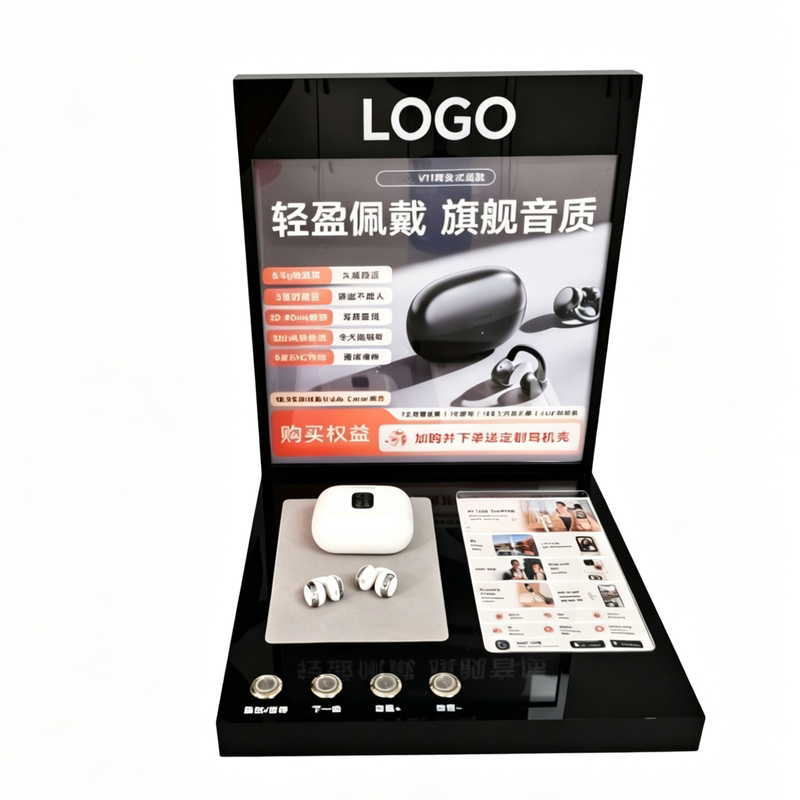 定制亚克力护肤化妆品展示架智能手表led发光线下产品陈列架物料