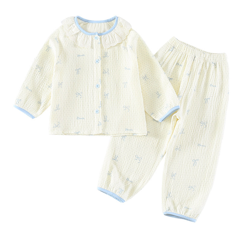 女童纯棉卡通春秋家居服套装