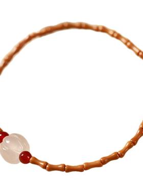 禅艺女款链橄榄核上岸竹节