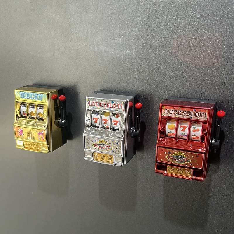 老虎机冰箱贴澳门水果机磁吸贴幸运777摇奖机居家创意装饰小礼物