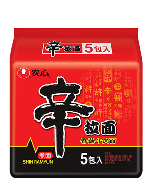 农心辛拉面农心香菇牛肉面韩式