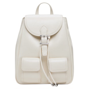 CHARLES&KEITH秋冬女包CK2-60160240复古油蜡皮简约通勤双肩包