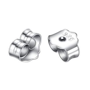 s925纯银耳堵防掉防过敏银耳钉耳扣耳帽耳饰品专用配件耳环后耳塞