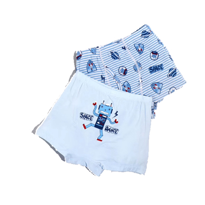 2条装 爱慕儿童官方正品牌男女孩印花莫代尔高弹三角平角内裤短裤