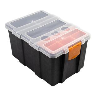 家用工具箱多功能双层塑料箱迷你手提式整理箱车载小号收纳盒