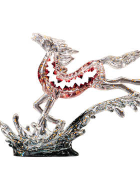 新中式高档轻奢策马奔腾摆件