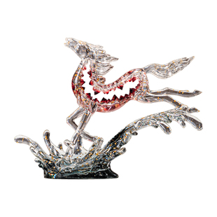 新中式高档轻奢策马奔腾摆件创意客厅玄关酒柜电视柜办公室装饰