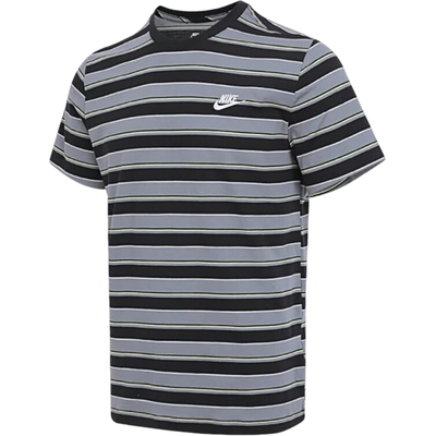 Nike/耐克官方正品2025夏季款男士条纹透气宽松短袖HJ0551-010