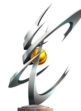 不锈钢户外大型抽象雕塑园林景观