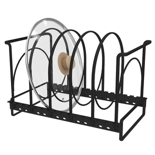 厨房置物架平底锅架台面坐式放砧板锅盖神器柜内可调节锅具收纳架