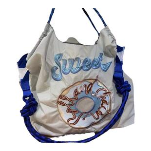 女包2025新斜挎包大容量尼龙购物袋ball chain环保手提单肩高颜值