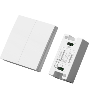 自发电无线遥控开关家用接收器220V自发电随意贴双控面板控制器