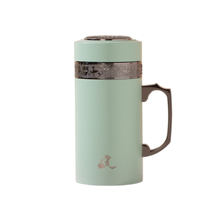 景德镇陶瓷保温杯骨瓷内胆简约便携泡茶杯茶水分离男女生高档水杯