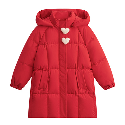 爱法贝中长款女童羽绒服