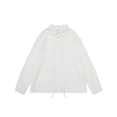 散养文化「风絮」镂空长袖衬衫春