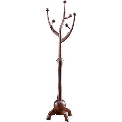 树枝落地衣帽架家用卧室实木中式