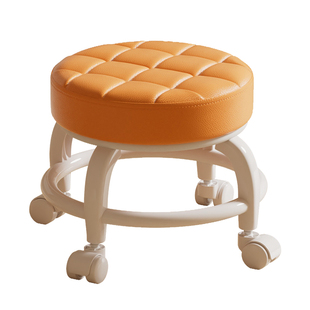 万向轮移动小矮凳久坐不累加高复古家用客厅带轮网红溜溜椅小坐凳