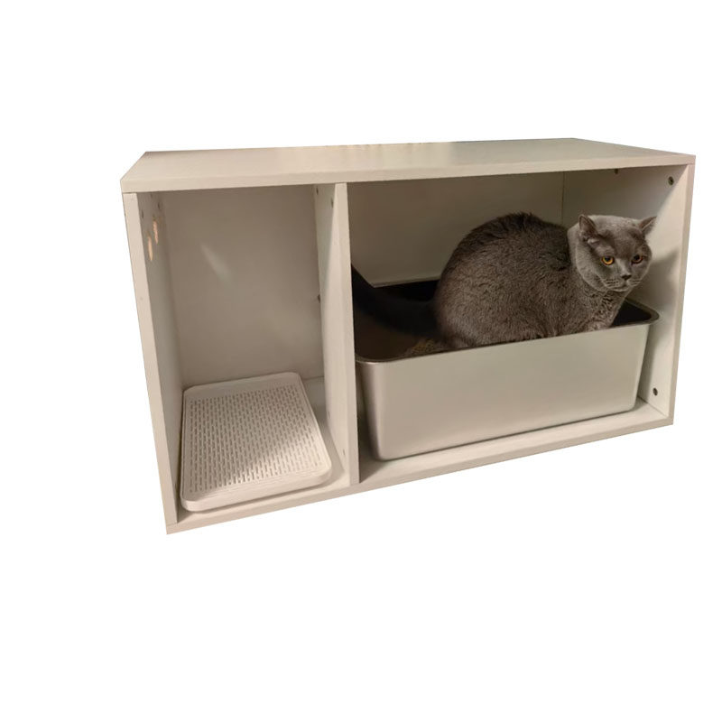 自制家用室内猫窝猫厕所一体柜