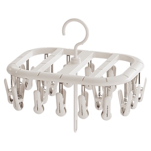 MINISO名创优品衣架夹子带多夹子袜子晾衣架内衣内裤晾晒架子神器