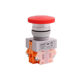 CHNT正泰机床数控电源自复位点动启动按钮开关蘑菇头大头NP4-11M