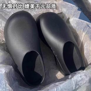 新款 半拖洞洞鞋 厨师鞋 男女款 ins潮 防滑防水厚底包头拖鞋 2024春季