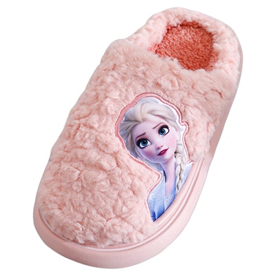 公主棉拖鞋迪士尼儿童可爱保暖女