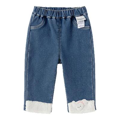 巴拉巴拉女童牛仔裤宝宝加厚裤子