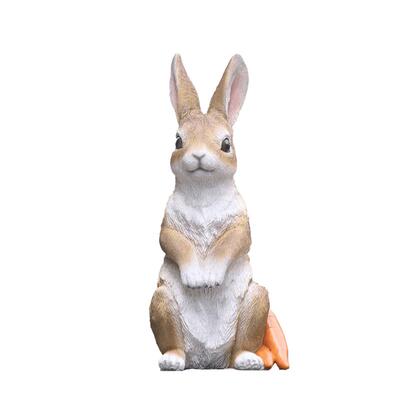 装饰户外仿真兔子摆件树脂假野兔萝卜庭院花园阳台布置动物造景