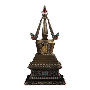菩提塔多规格 藏传密宗修行法器 鎏金镶宝石舍利塔亚力塔佛塔