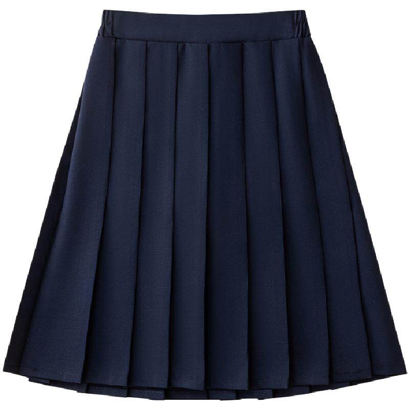 中小学生校服jk裙纯色校供百褶裙