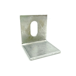 40单孔角码l型90度直角镀锌型材管卡连接件铁片50挂件单边孔角铁