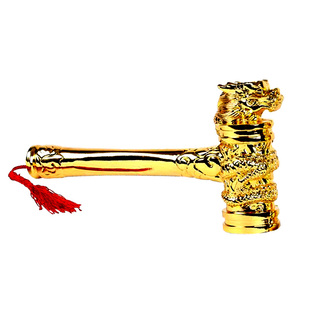 开工锤子加底座装修开工锤大吉开工仪式锤小金锤金色古铜色动工锤