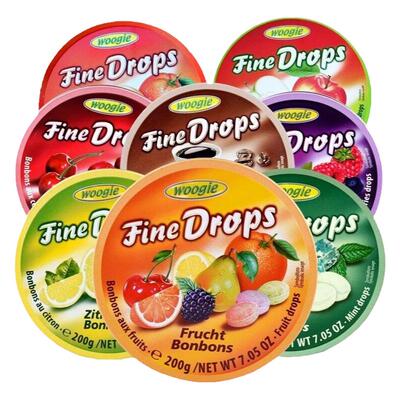 德国woogie罐装铁盒水果糖