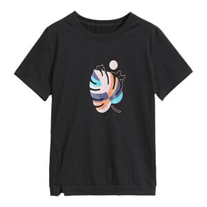 妈妈纯棉短袖t恤女2024夏装新款中老年宽松圆领上衣洋气时尚小衫