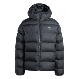 宽松运动连帽保暖棉服面包服男装adidas阿迪达斯三叶草