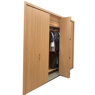 衣柜折叠门开放式衣柜衣帽间无下轨移门壁橱门隐形门折叠门隔断门