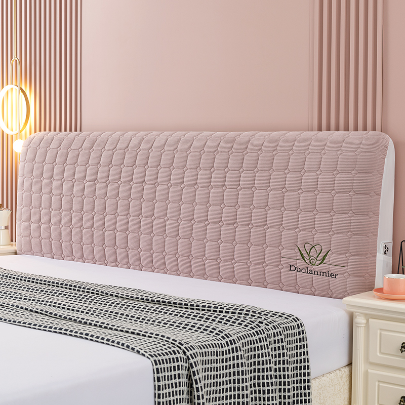 弹力夹棉加厚绒面床头罩软包床头套罩高档全包通用遮丑床靠背罩套