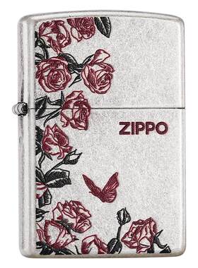 zippo正品打火机热恋玫瑰