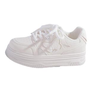 春夏小白鞋女2025新款女鞋厚底休闲鞋子女百搭chic配裙子运动板鞋