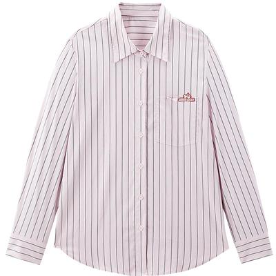 【商场同款】乐町2025春季新款学院风宽松条纹衬衫外套C2CAF1303*