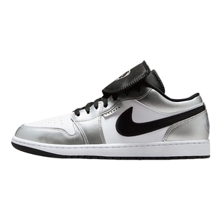 【大码】耐克男鞋AirJordan1白银黑贴合支撑复古篮球鞋IR2278-100