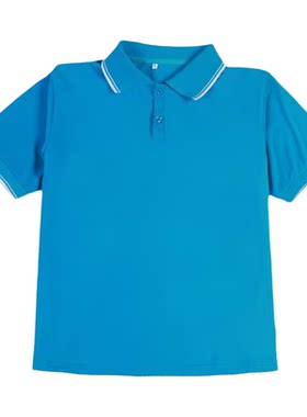 夏季薄款翻领短袖校服T恤定制
