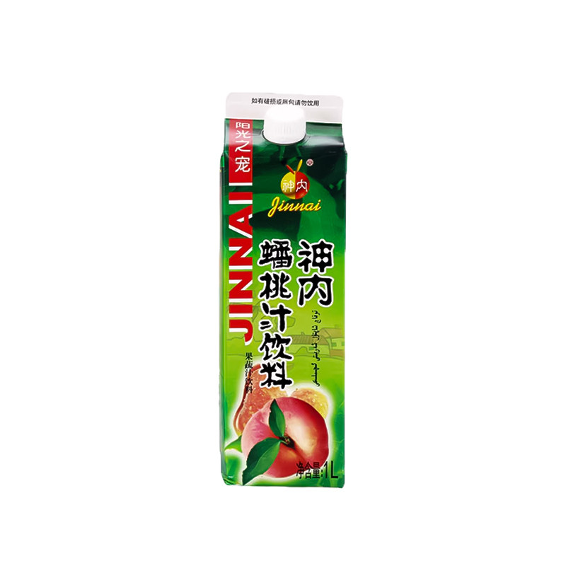 神内果蔬汁蟠桃汁新疆绿色桃汁果蔬汁1L*6代餐果汁轻断食