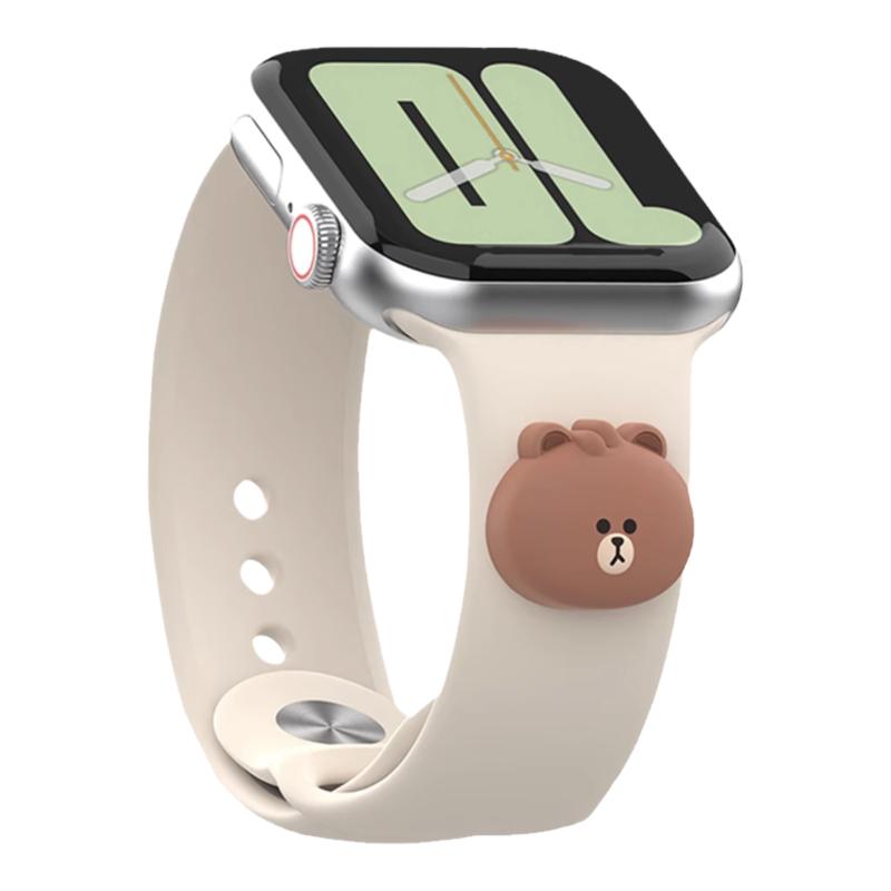LINE布朗熊手表带iwatch10硅胶软